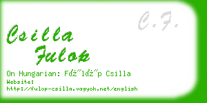 csilla fulop business card