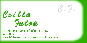 csilla fulop business card